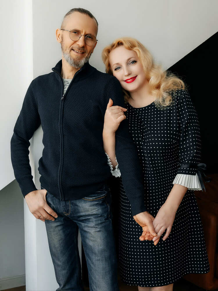 Ольга Палагина с мужем. Фото из личного архива.