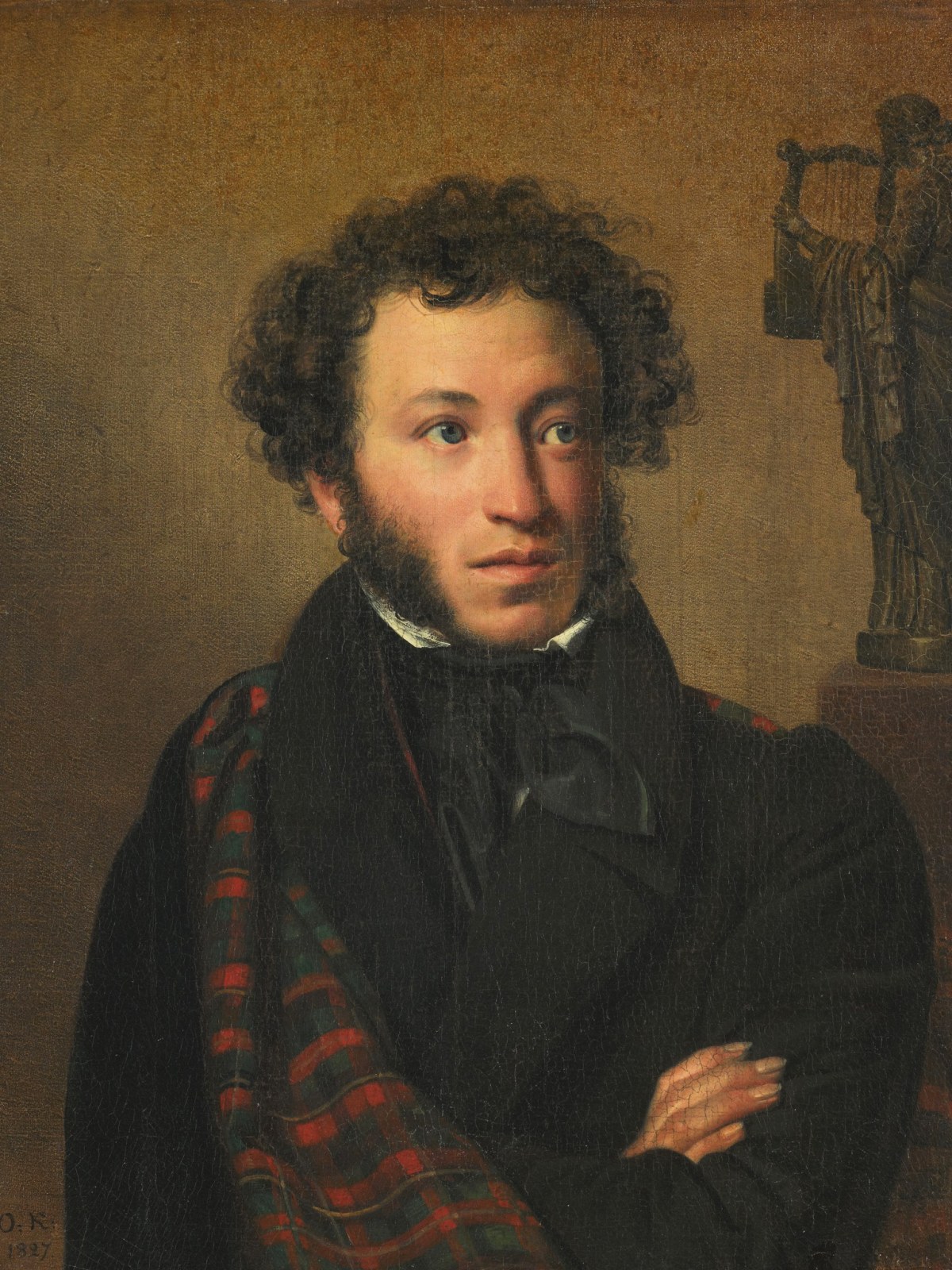 Портрет Александра Пушкина работы Ореста Кипренского, 1827