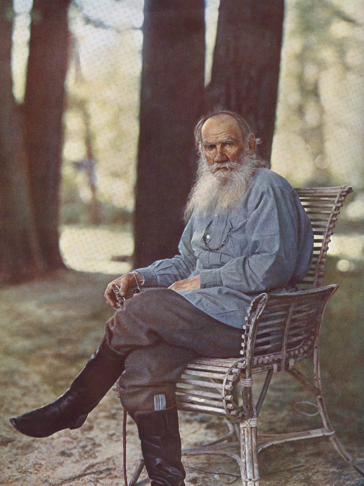 Лев Толстой, цветной портрет 1908 года