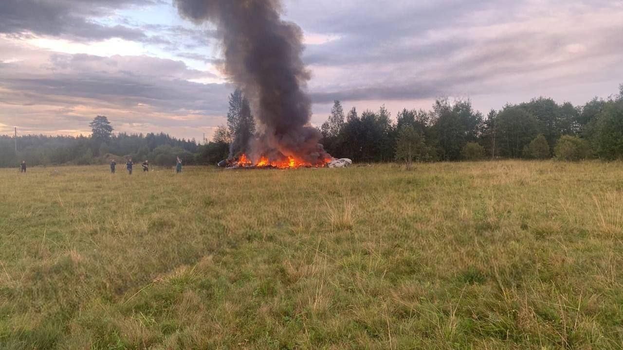 В Тверской области разбился самолет с Евгением Пригожиным на борту
